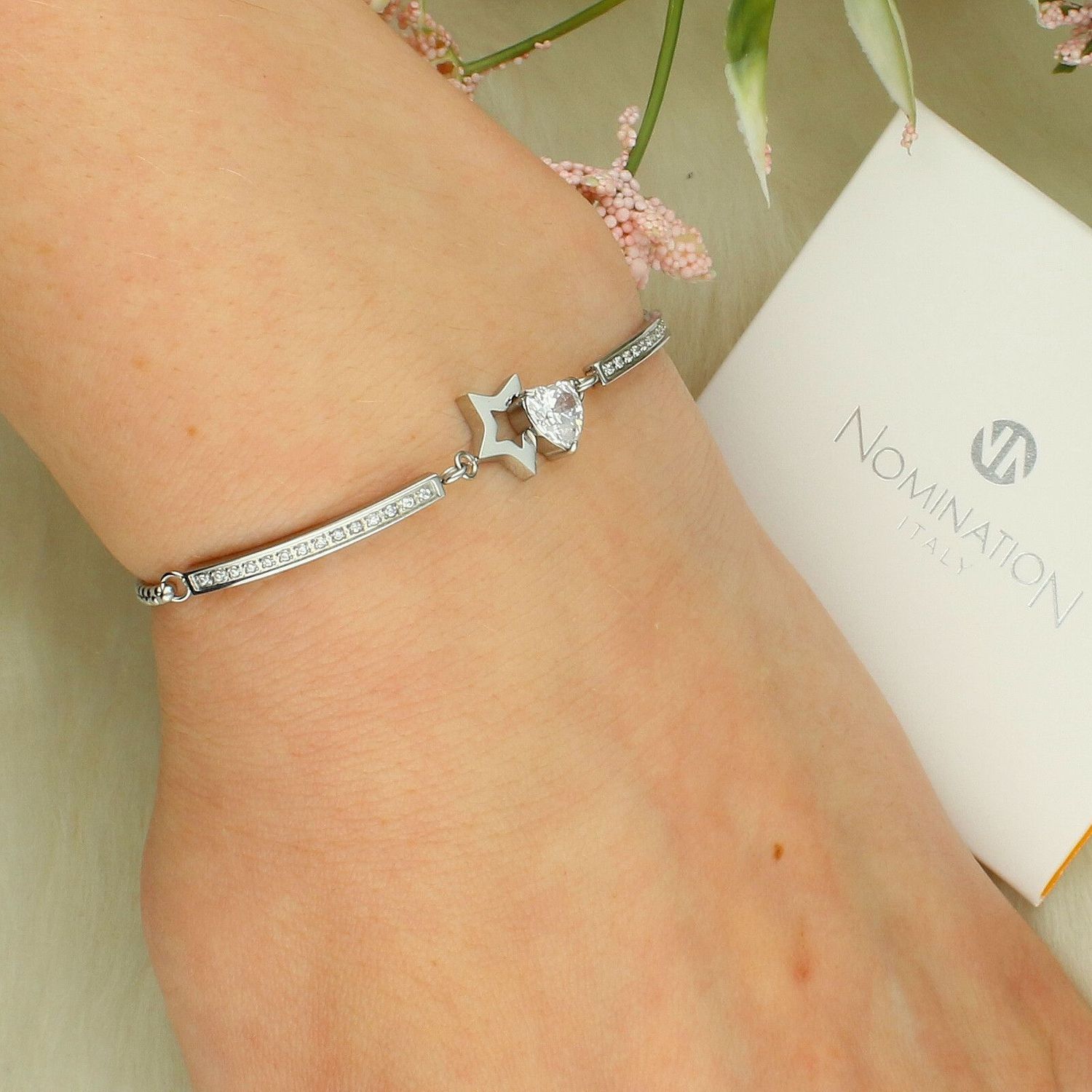 Bransoletka Nomination Milleluci z gwiazdką i sercem z cyrkonii 028019 023.jpg